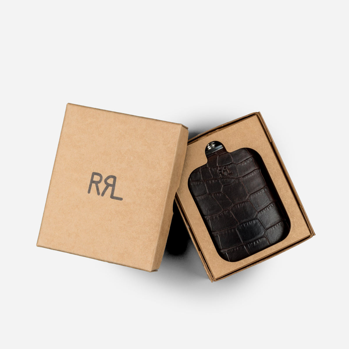 Double RL By Ralph Lauren RRL Vintage Drinking Flask With Leather
