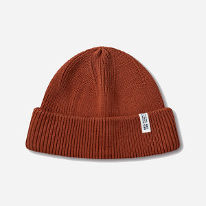 Anglan - LABEL ESSENTIAL BEANIE - BRICK -  - Main Front View