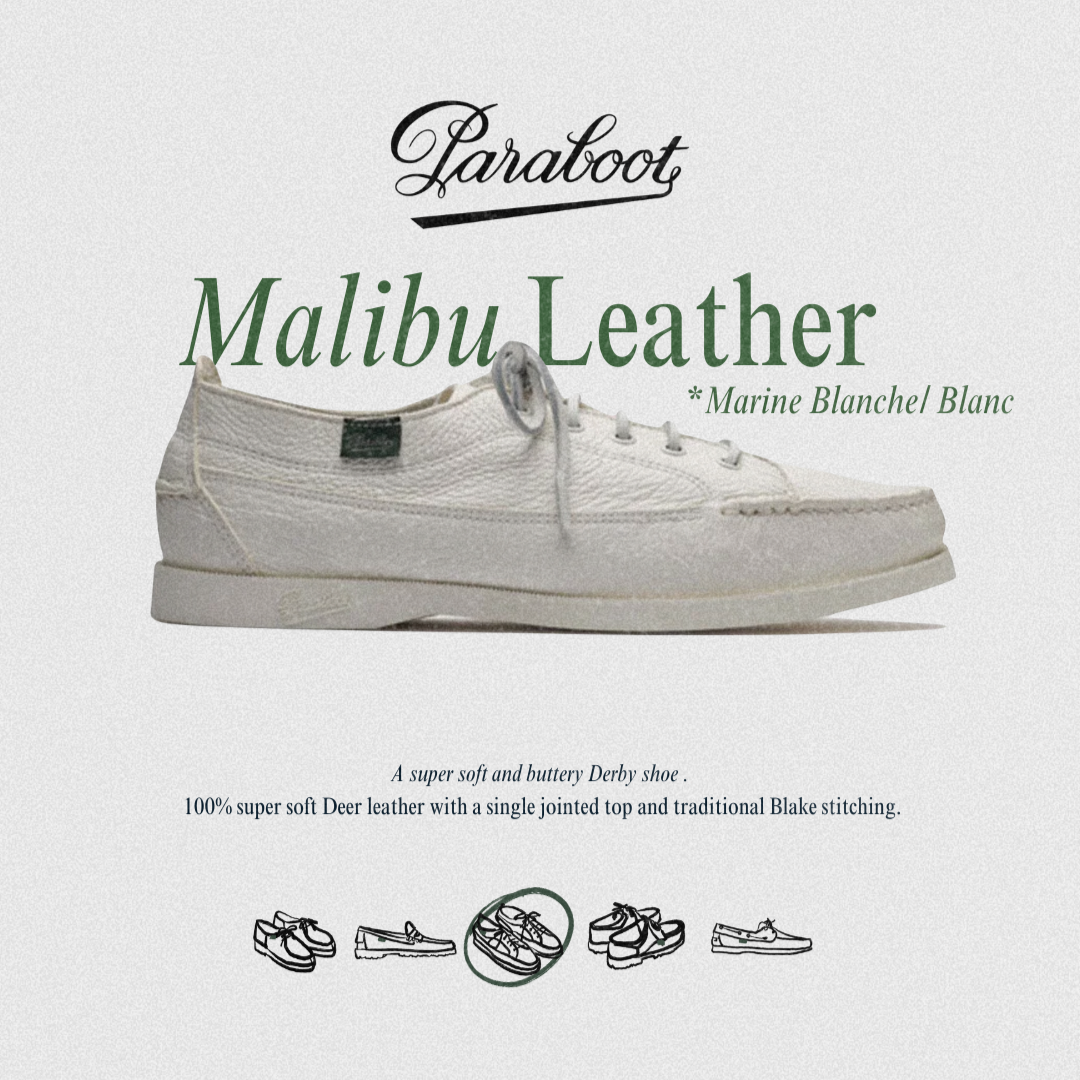 Paraboot MALIBU LEATHER - MARINE BLANCHE/BLANC - The Great Divide