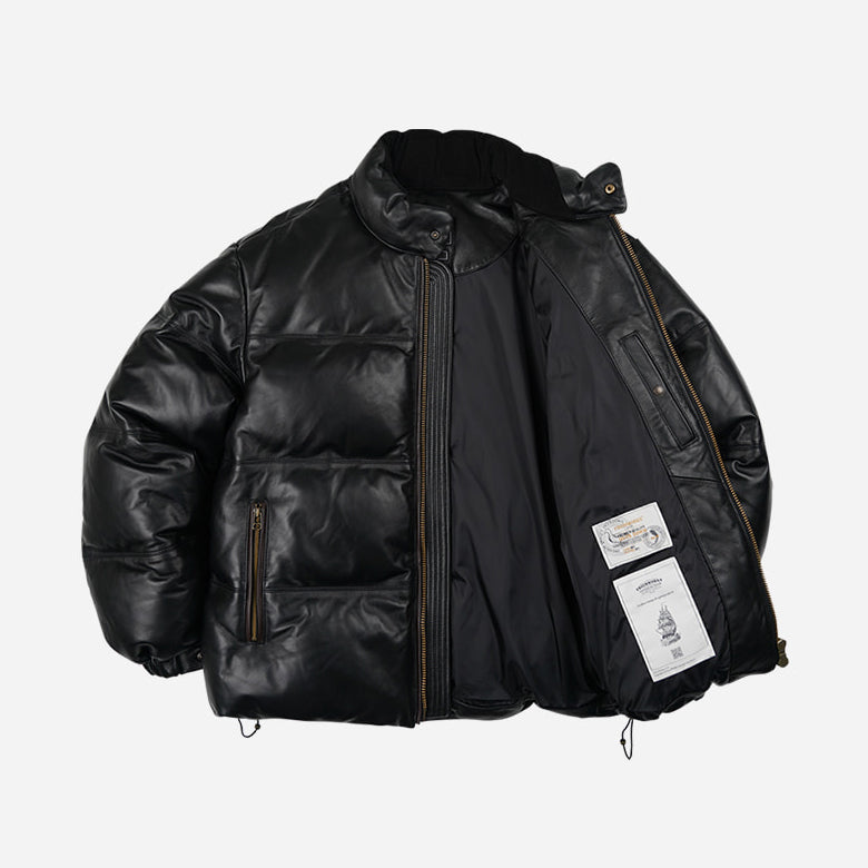 Frizmworks SNOWDON LEATHER DOWN JACKET - BLACK - The Great Divide