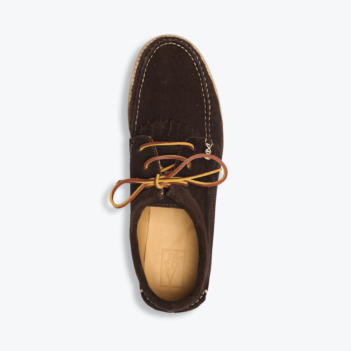 Arrow Moccasin Company MOC FRINGE CREPE - BROWN - The Great Divide
