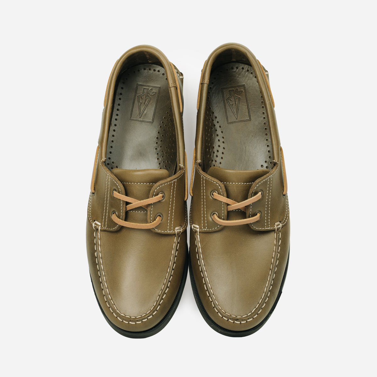 Arrow Moccasin Company Gloucester Boat Shoe - Moss - The Great Divide
