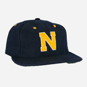 Ebbets Field Flannels - GREAT LAKES NAVAL STATION 1944 VINTAGE CAP - NAVY/YELL -  - Main Front View