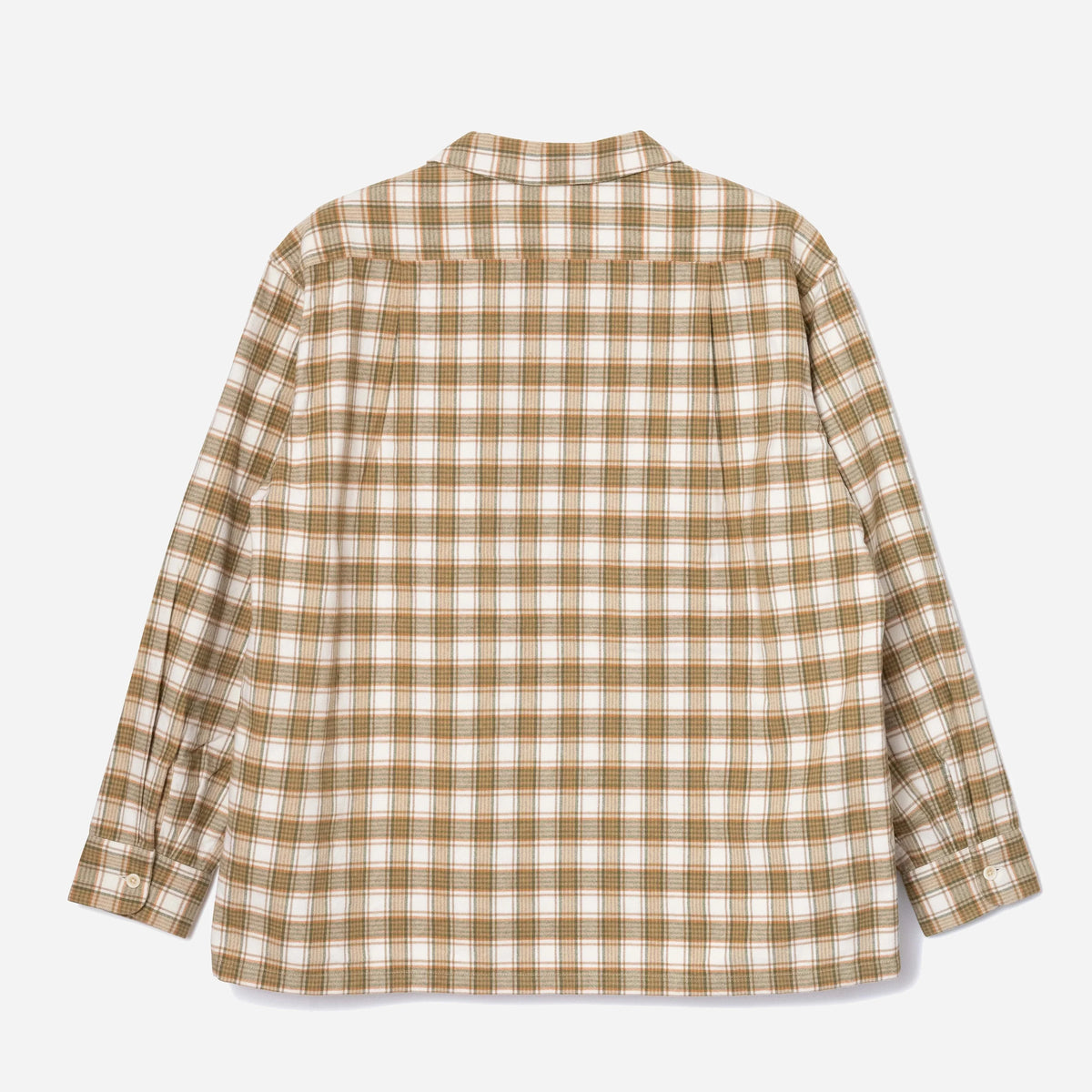 Pendleton OPEN COLLAR PLAID SHIRT - KHAKI/IVORY - The Great Divide