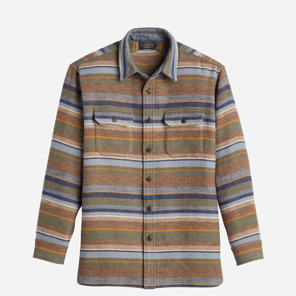 Pendleton Driftwood Shirt - Trail Stripe  https://thegreat-divide.com/products/driftw