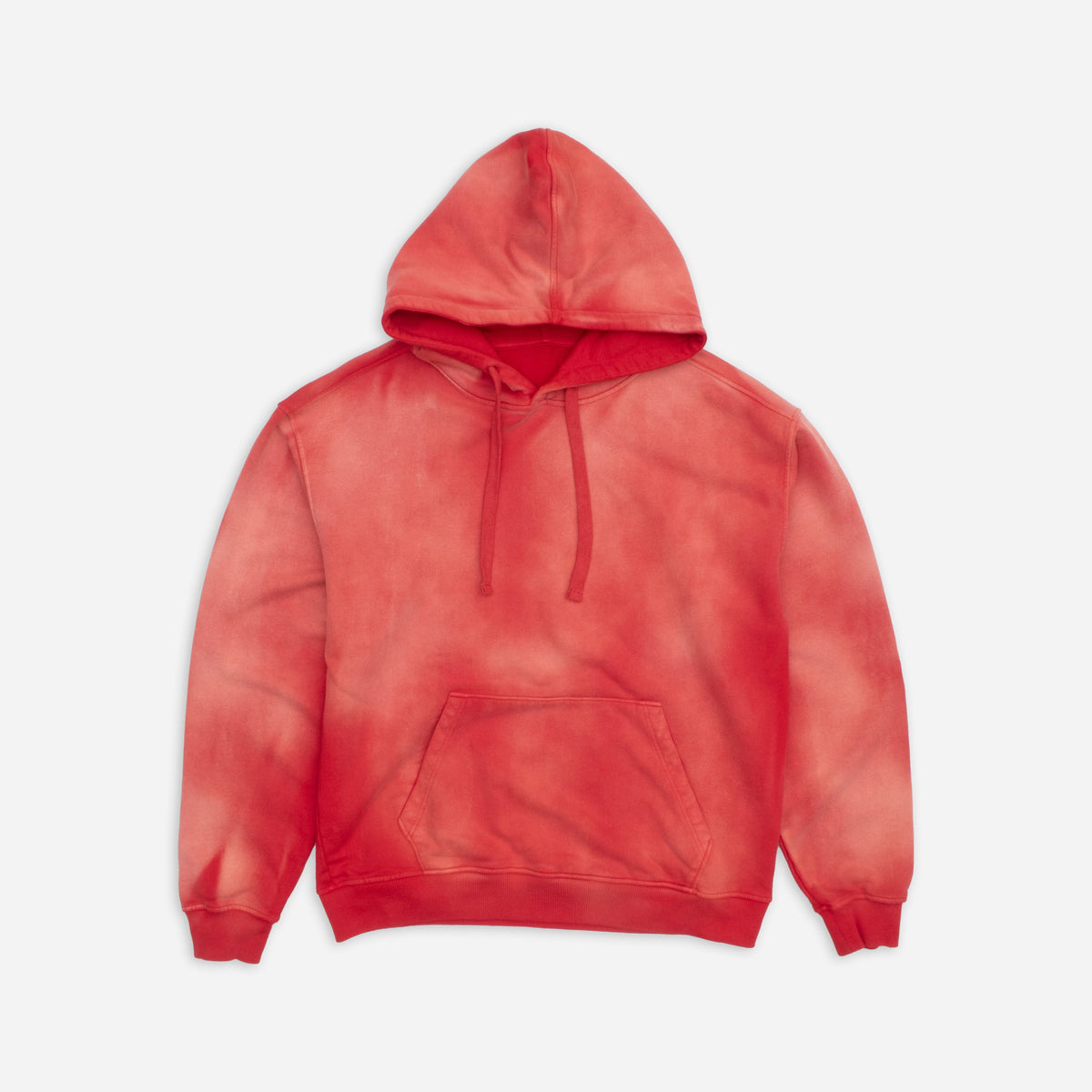 Dubbleware SUN FADED HOODIE - WASHED RED - The Great Divide