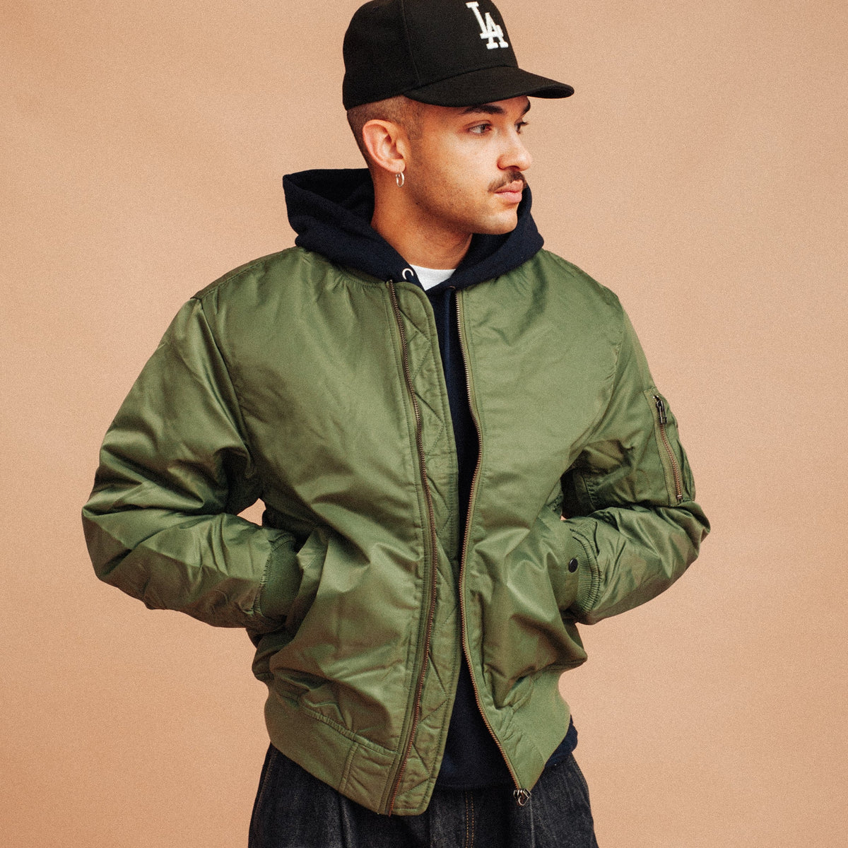 United Athle MA-1 JACKET - OLIVE - The Great Divide