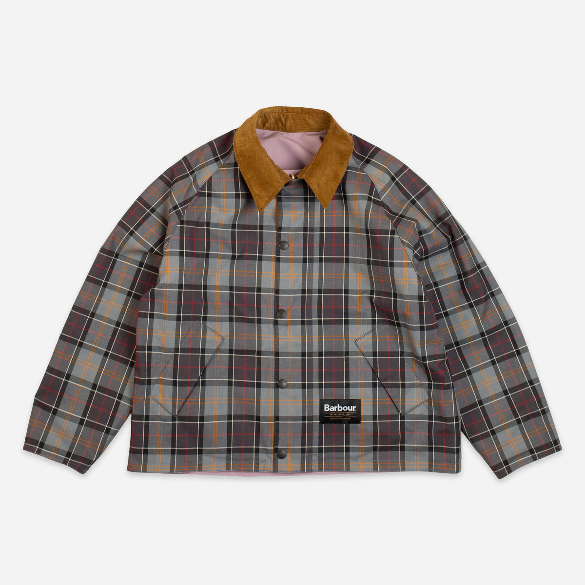 Barbour REVERSIBLE TRANSPORTER JACKET - ELDERBERRY/TARTAN - The