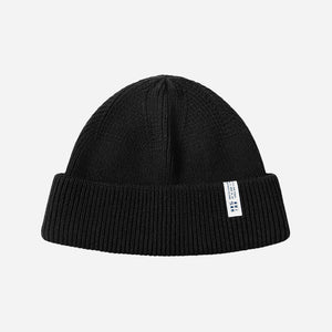 Anglan - LABEL ESSENTIAL BEANIE - BLACK -  - Main Front View