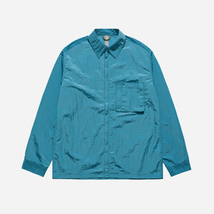 Unaffected - ZIP UP SHIRT - TEAL BLUE -  - Main Front View