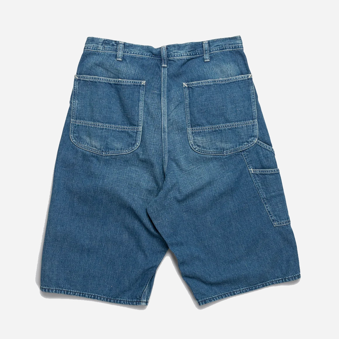 Orslow WIDE FIT 40'S PAINTER SHORTS - DENIM USED - The Great Divide