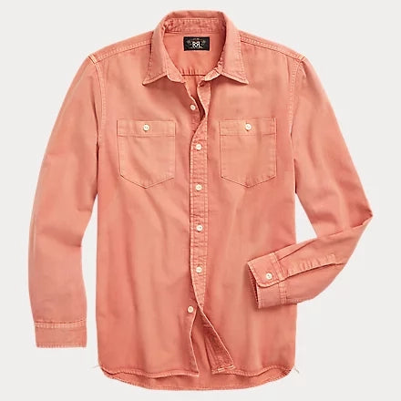 ROUTE TWILL SHIRT - SERVICE RED