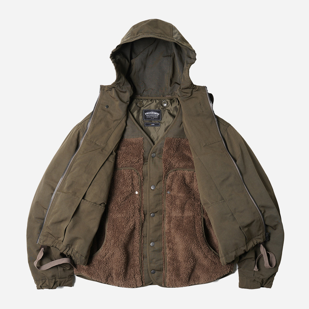SMOCK HOODED IN PARKA JACKET OLIVE THE GREAT DIVIDE