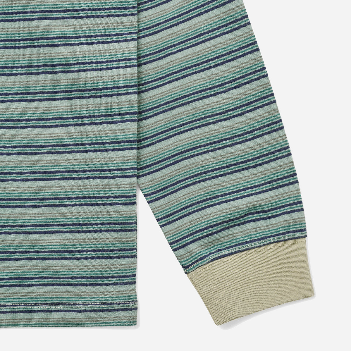 Khakis 2020 BORDER STRIPE L/S T-SHIRT - PISTACHIO/BLUE - The Great