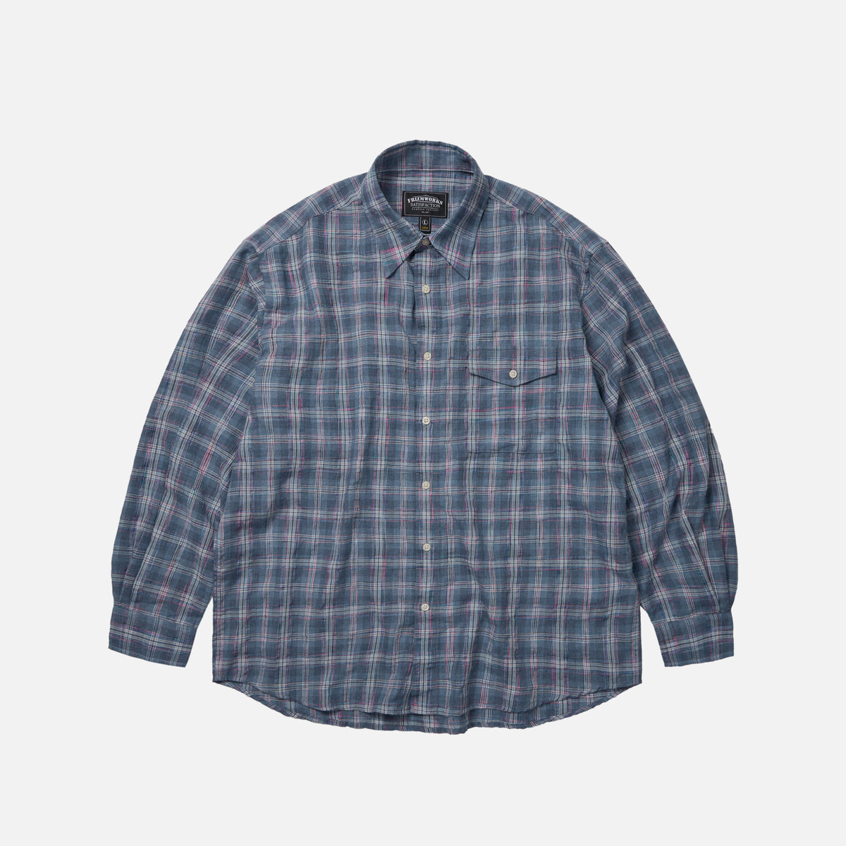 Frizmworks UNEVEN CHECKED SHIRT - BLUE - The Great Divide