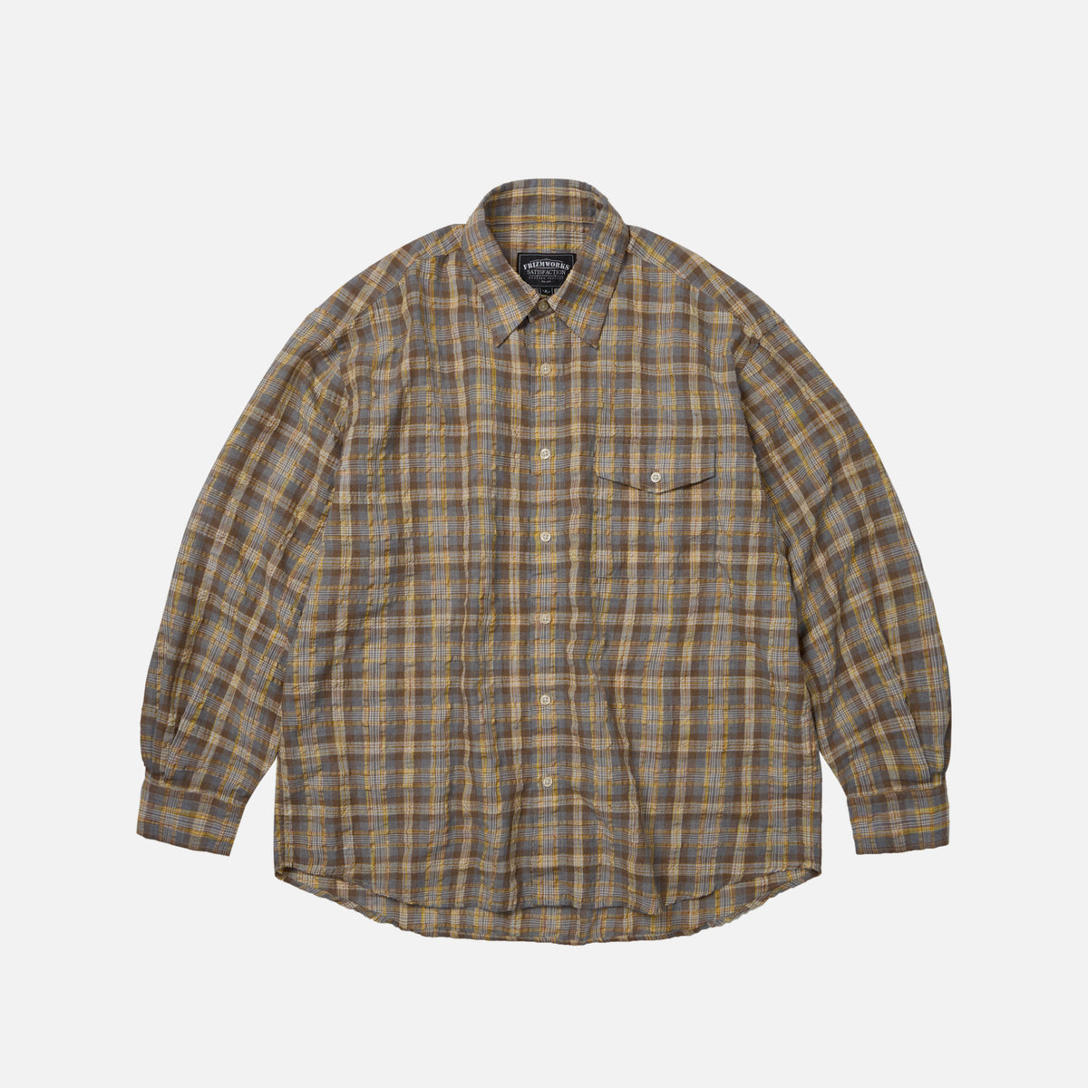 Frizmworks UNEVEN CHECKED SHIRT - YELLOW - The Great Divide