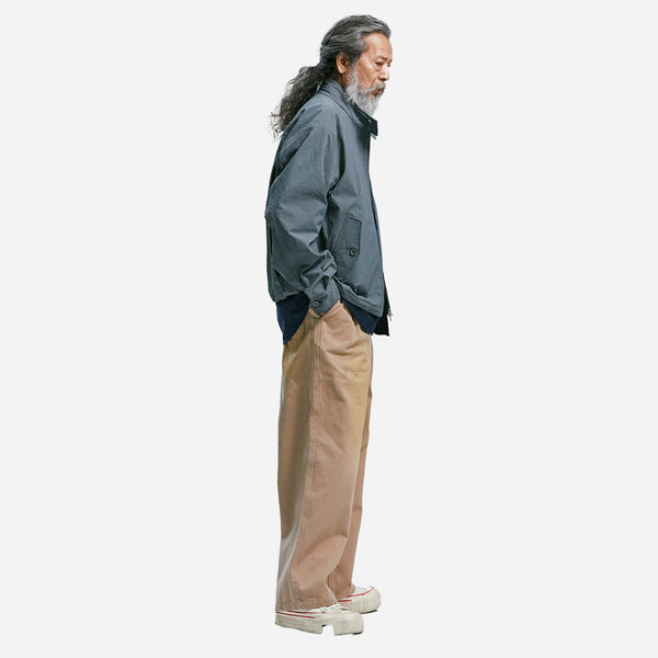 WASHED ONE TUCK CHINO PANTS - BEIGE