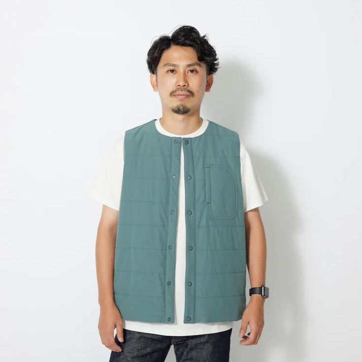 Snow Peak FLEXIBLE INSULATED VEST - BALSAM GREEN - The