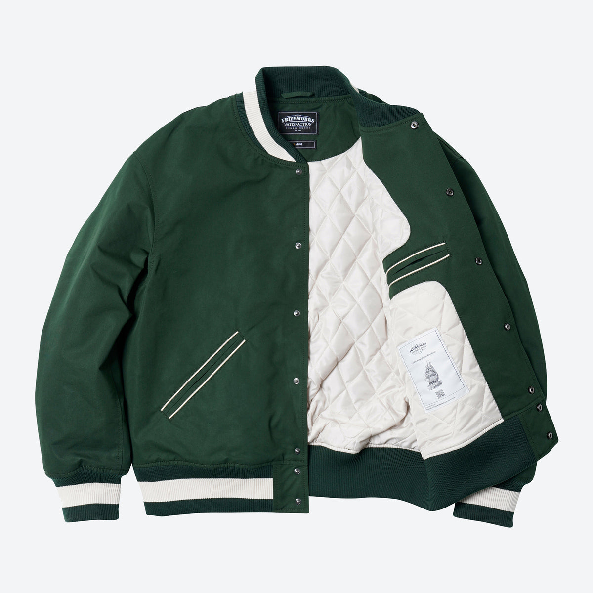 Frizmworks Calvary Twill Varsity Jacket, Forest Green