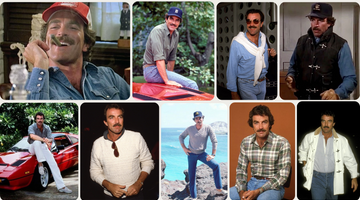 A lesson in un-done dressing from Tom Selleck