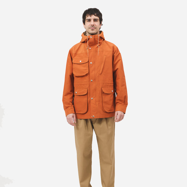 Battenwear Travel Shell Parka V.3 - Orange and Light Beige