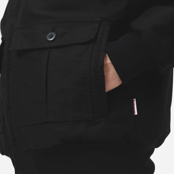 Battenwear Shearling Flyer Jacket - Black