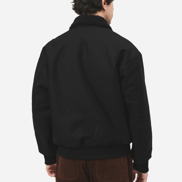 Battenwear Shearling Flyer Jacket - Black