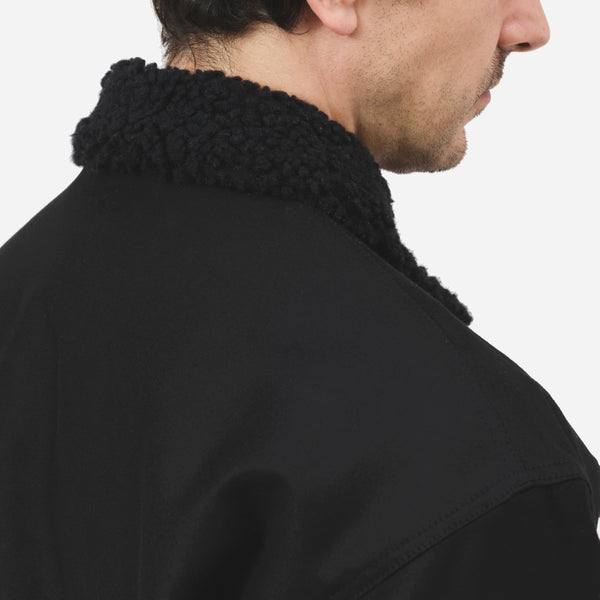 Battenwear Shearling Flyer Jacket - Black