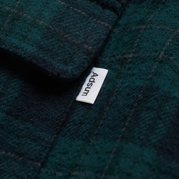 Adsum Classic Plaid Work Shirt - Green/Black Check