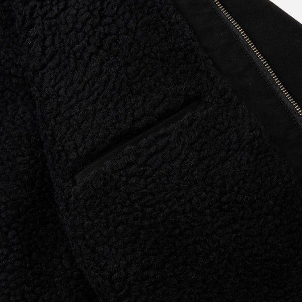 Battenwear Shearling Flyer Jacket - Black