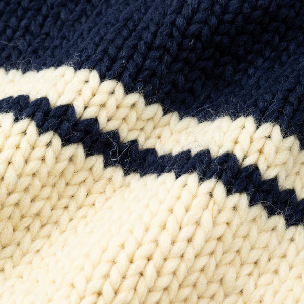 Battenwear Cowichan Cardigan - Blue and White Stripe