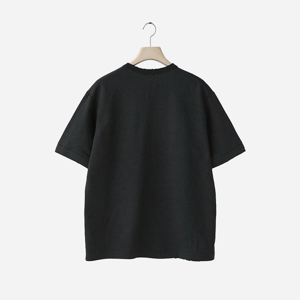 HENRY NECK T-SHIRT - BLACK