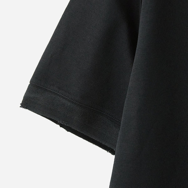 HENRY NECK T-SHIRT - BLACK