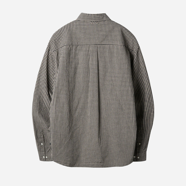 PRIMARY SHIRT - BEIGE GINGHAM CHECK