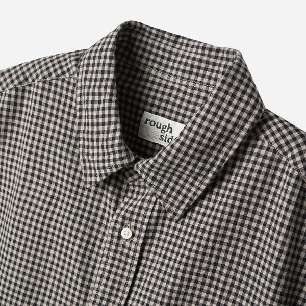 PRIMARY SHIRT - BEIGE GINGHAM CHECK
