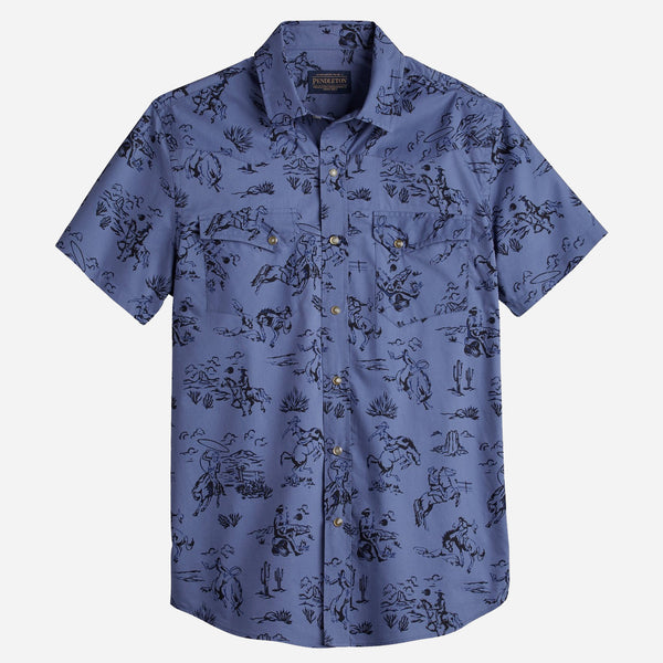 Laramie Short Sleeve Shirt - Blue Lariat