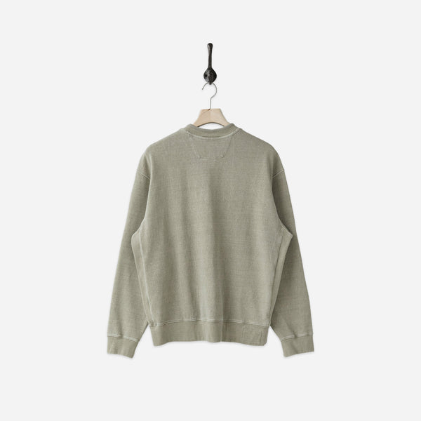 Rough Side Nest Zip Sweat - Dusty Olive