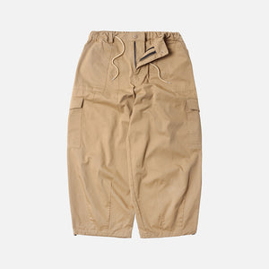 Frizmworks - TWILL CARGO BALLOON PANTS - BEIGE -  - Main Front View