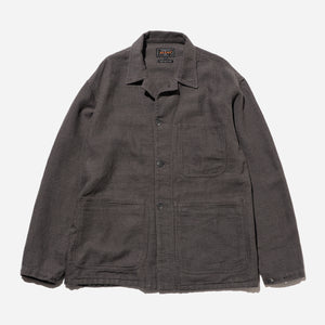 Beams+ - MIL CHORE LINEN JACKET - GREY -  - Main Front View
