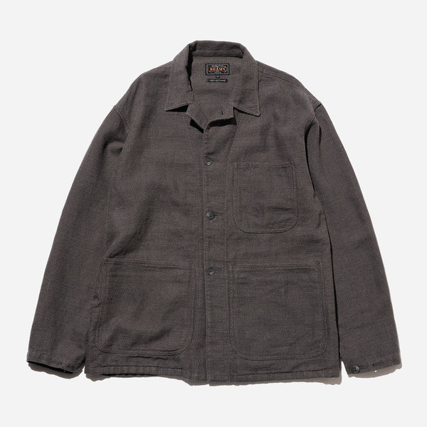 MIL CHORE LINEN JACKET - GREY