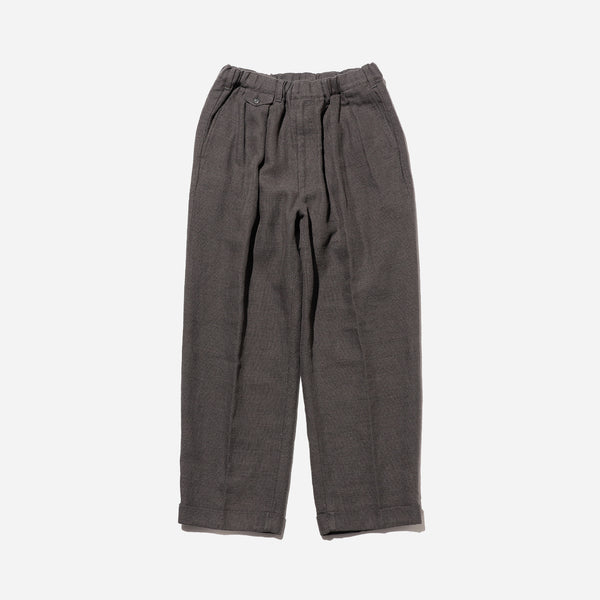 2 PLEAT RELAXED LINEN TROUSER - GREY