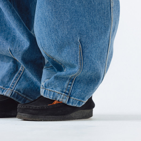 STONE VINTAGE DENIM BALLOON PANT - LIGHT BLUE