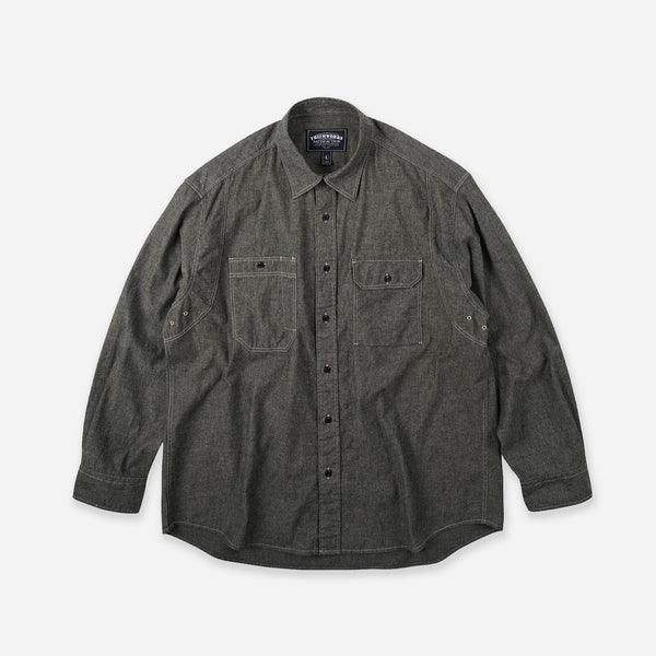 1920'S CHAMBRAY WORK SHIRT - MUD