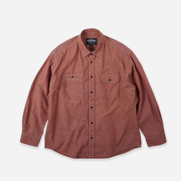 1920'S CHAMBRAY WORK SHIRT - RED