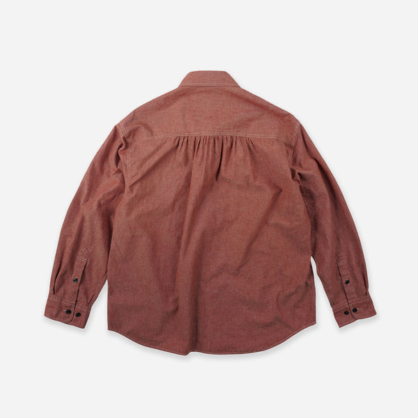 1920'S CHAMBRAY WORK SHIRT - RED