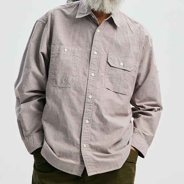 1920'S OXFORD WORK SHIRT - BROWN