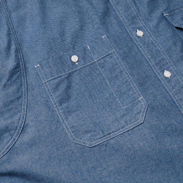 1920's CHAMBRAY WORK SHIRT - BLUE