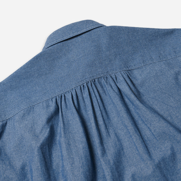 1920's CHAMBRAY WORK SHIRT - BLUE