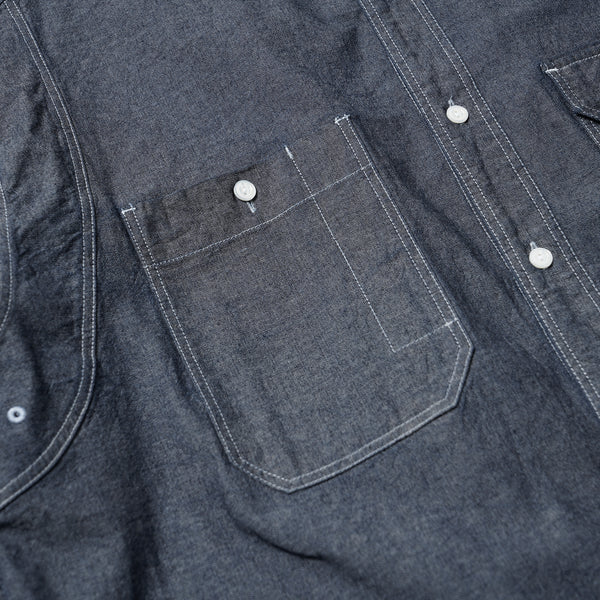 1920's CHAMBRAY WORK SHIRT - INDIGO