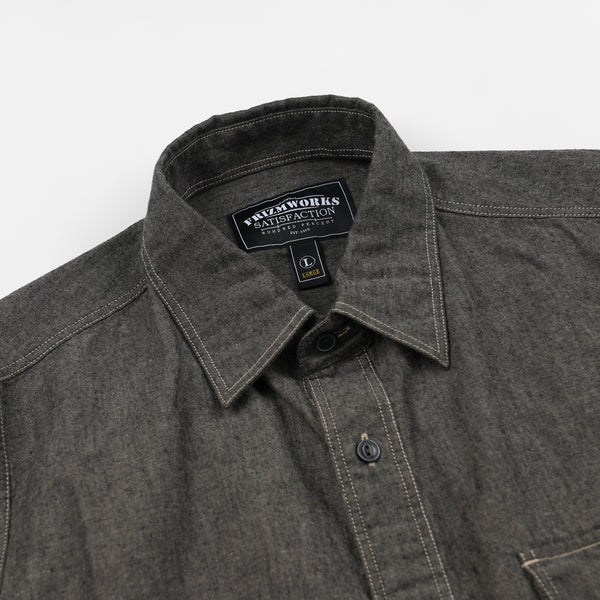 Frizmworks 1920s Chambray Work Shirt - Mud